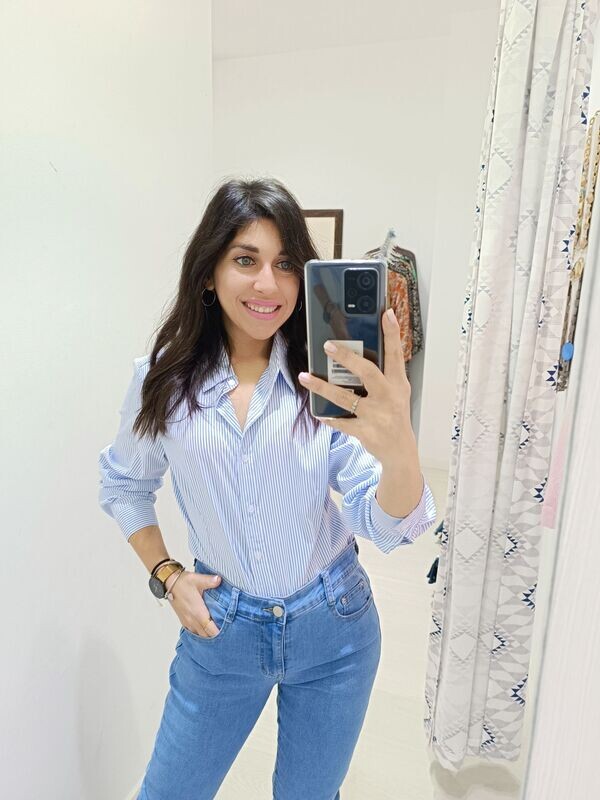 Camisa Rayitas azul