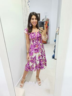 Vestido Azores buganvilla