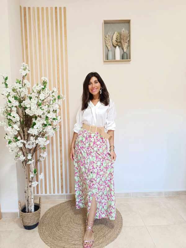 Falda Silvana buganvilla