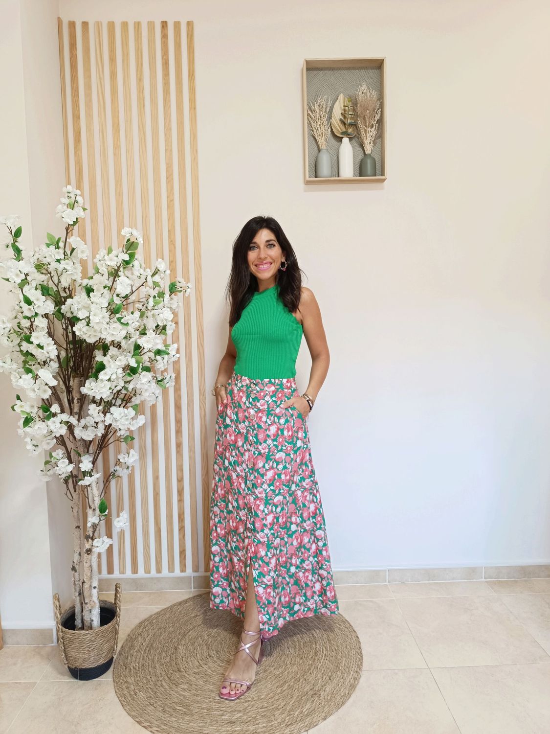 Falda Silvana verde