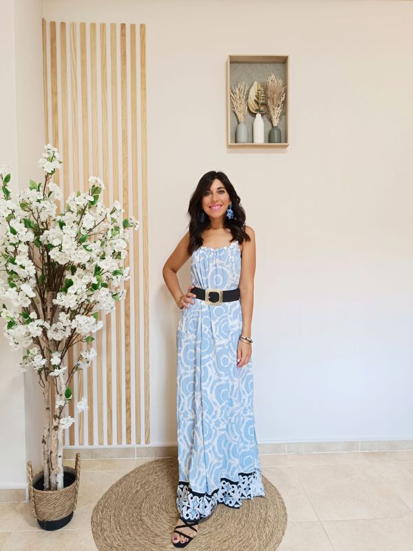 Vestido Mykonos azul