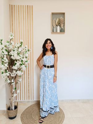 Vestido Mykonos azul