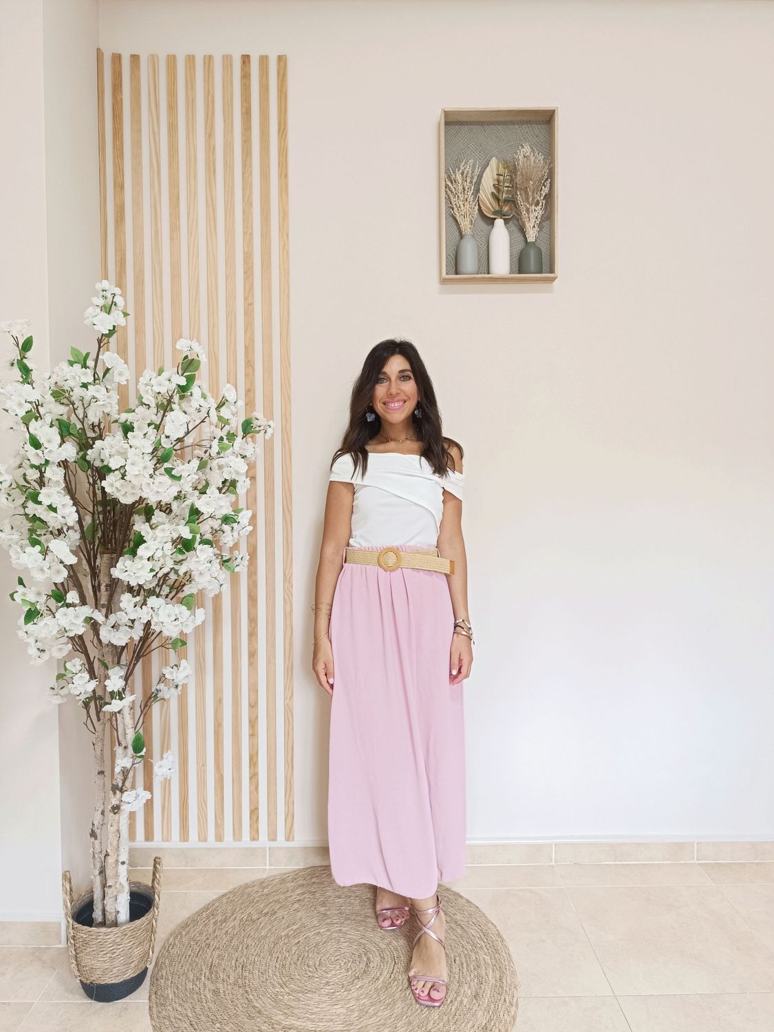Falda Nina rosa