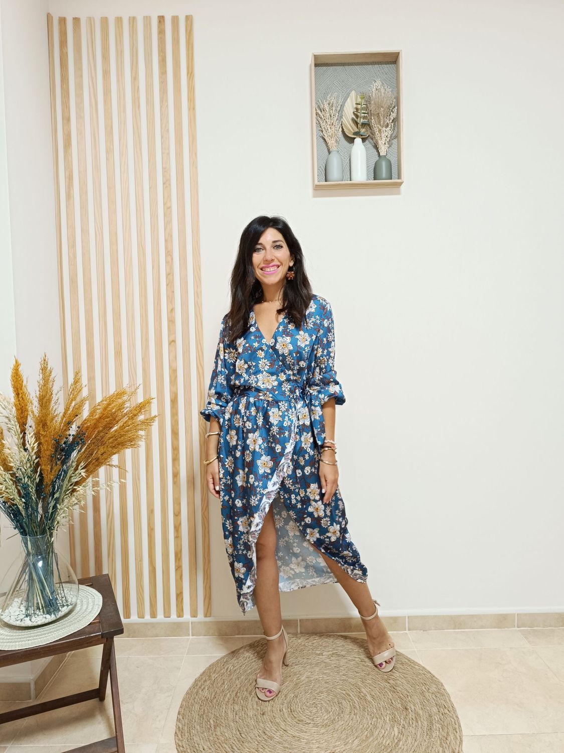 Vestido Melissa azul petróleo