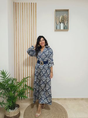 Vestido Corina azul marino