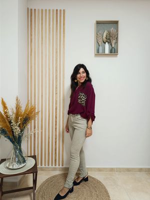 camisa, granate, leopardo