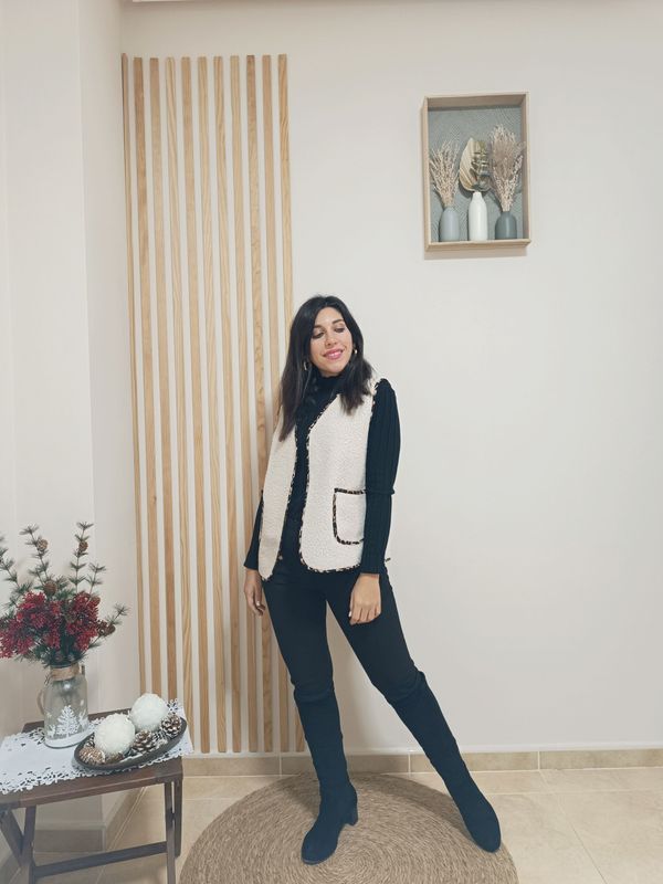 paño, beige, chaleco