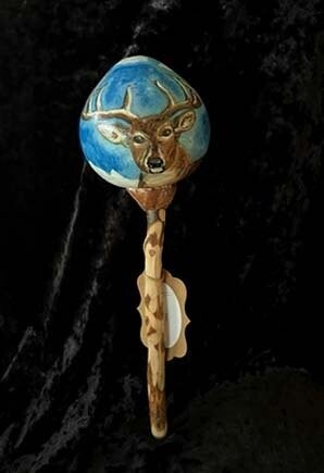 R0194 - 4" Cannonball Gourd Rattle