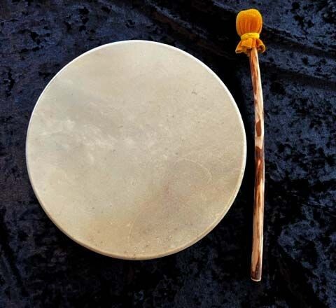 0178 - 12" Deer Hide Drum with striker