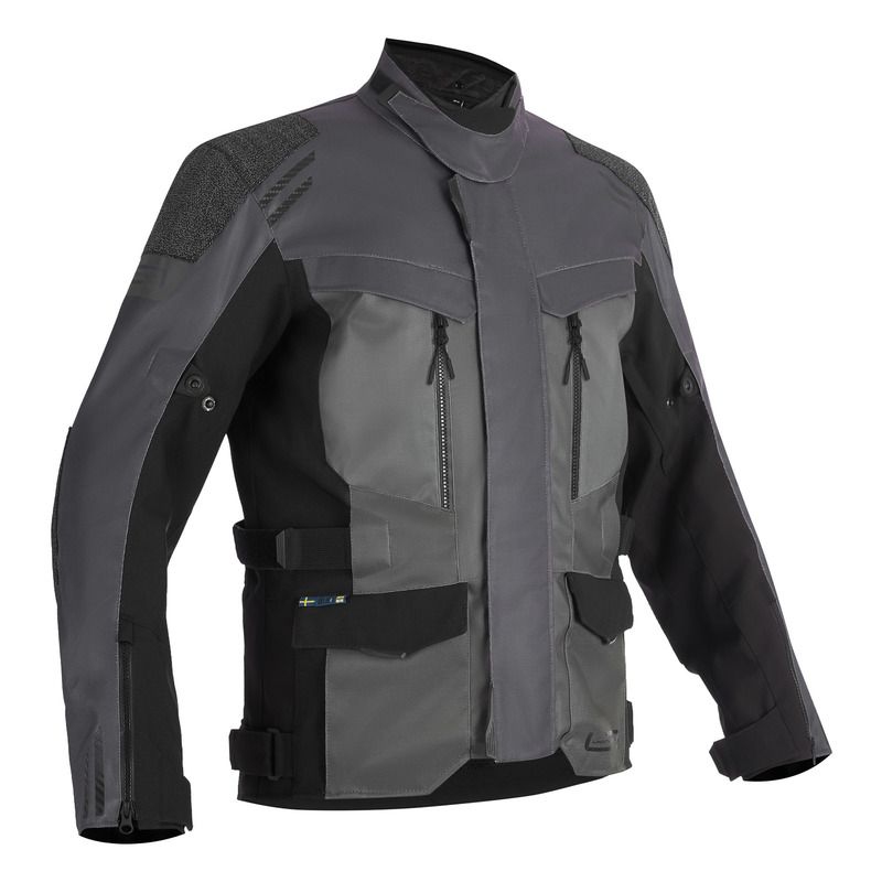 Lindstrands Textile Jacket Storbo Graphite Dark Grey Black