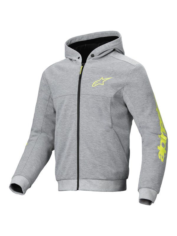 Alpinestars Hoodie Chrome v2 Gray/Yellow Fluo