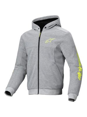 Alpinestars Hoodie Chrome v2 Gray/Yellow Fluo