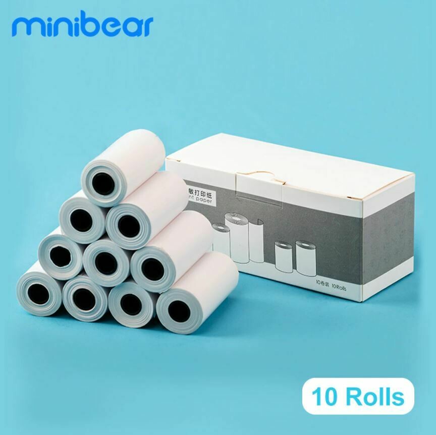 Minibear 10 Rolls Thermal Printing Paper 57*27mm 6m