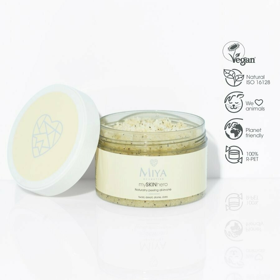 EXFOLIANTE MYSKINHERO MIYA PARA ROSTRO Y CUERPO CON TRIPLE FUNCIÓN