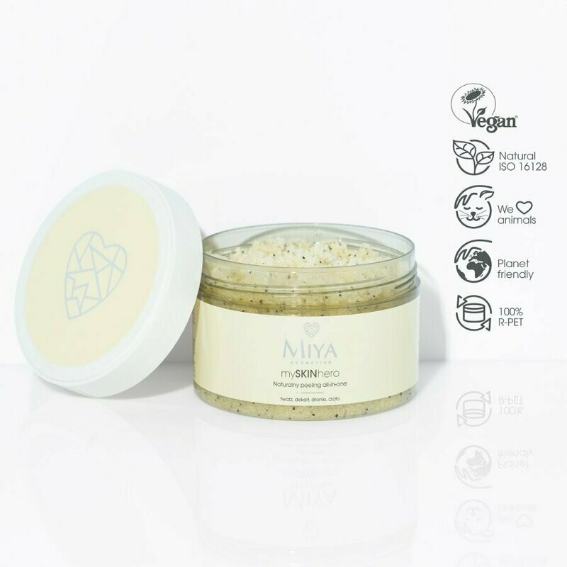 EXFOLIANTE MYSKINHERO MIYA PARA ROSTRO Y CUERPO CON TRIPLE FUNCIÓN