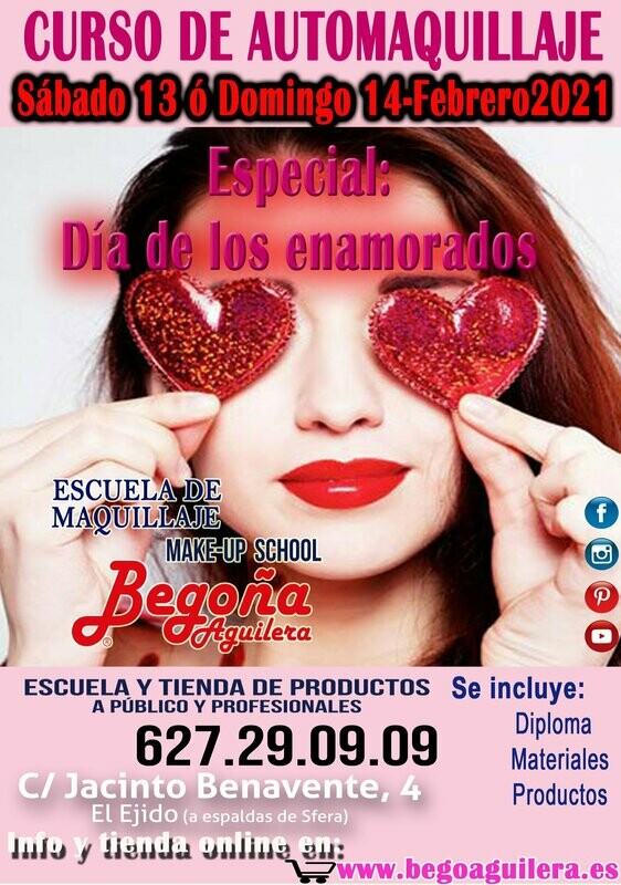 CURSO DE AUTOMAQUILLAJE ESPECIAL DÍA DE LOS ENAMORADOS-FEBRERO 2026