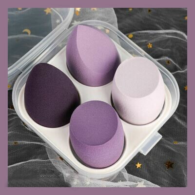 Pack de 4 esponjas de maquillaje-Beg Blender Huevera