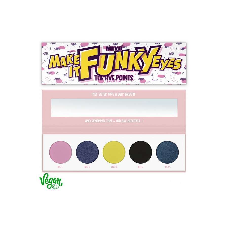 PALETA DE SOMBRAS FIVE POINTS MIYO 26 MAKE IT FUNKY EYES