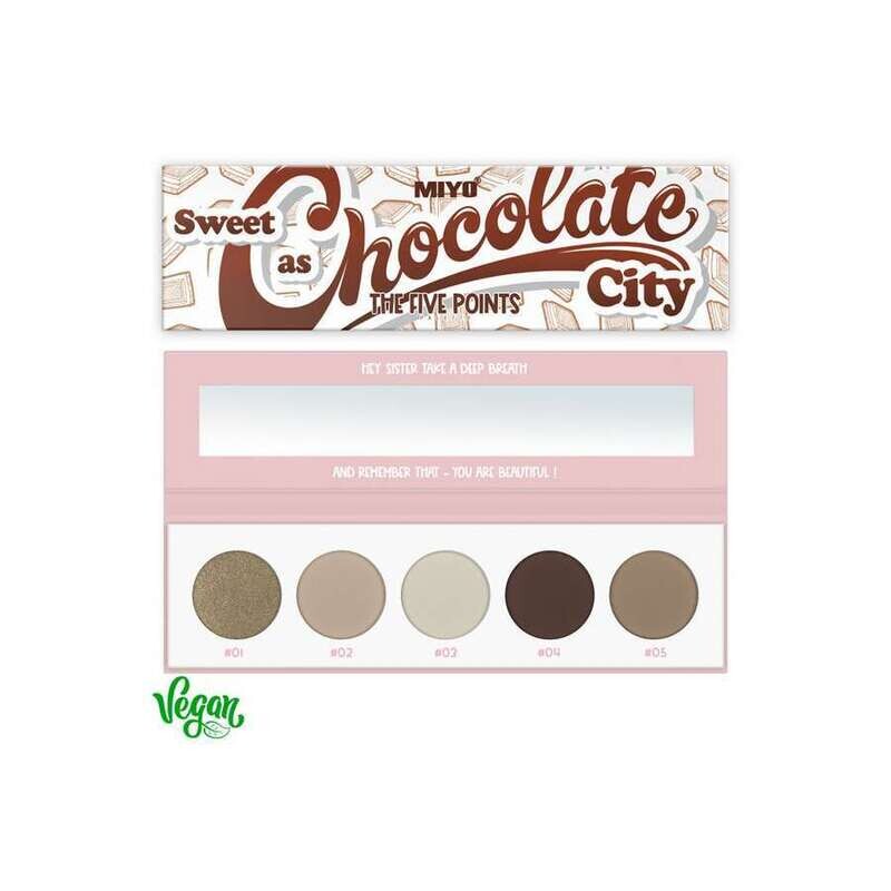 PALETA DE SOMBRAS FIVE POINTS MIYO 22 CHOCOLATE CITY