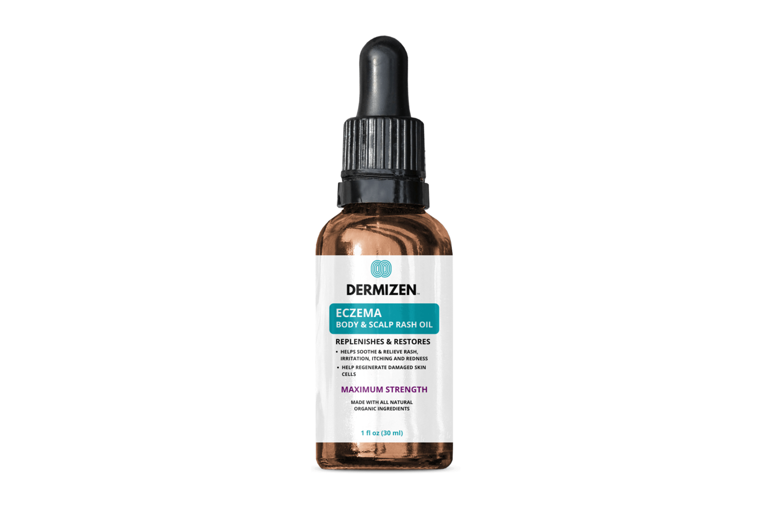 Dermizen Maximum Strength Body & Scalp Rash Oil (1 oz)