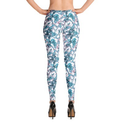 Blue web- Printed leggings