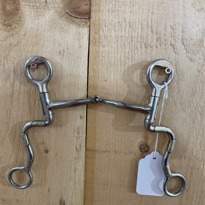 SS 5" Snaffle Engraved Silver Trim