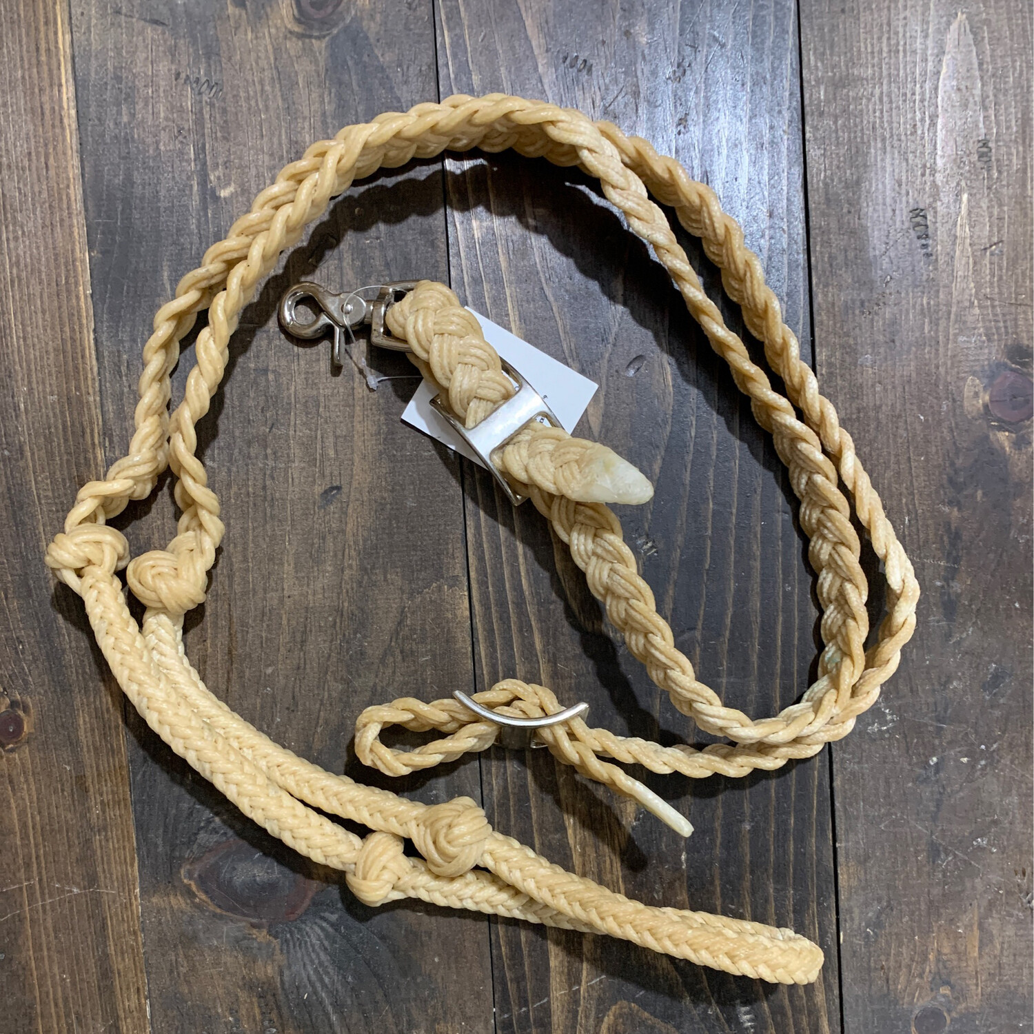 Waxed Knotted Nylon Barrel Reins