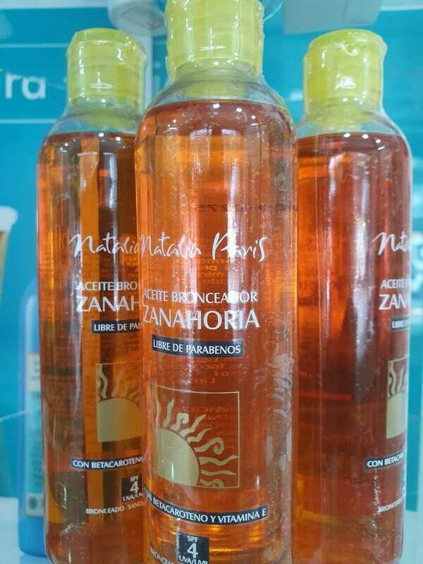 BRONCEADOR ACEITE ZANAHORIA NATALIA PARIS