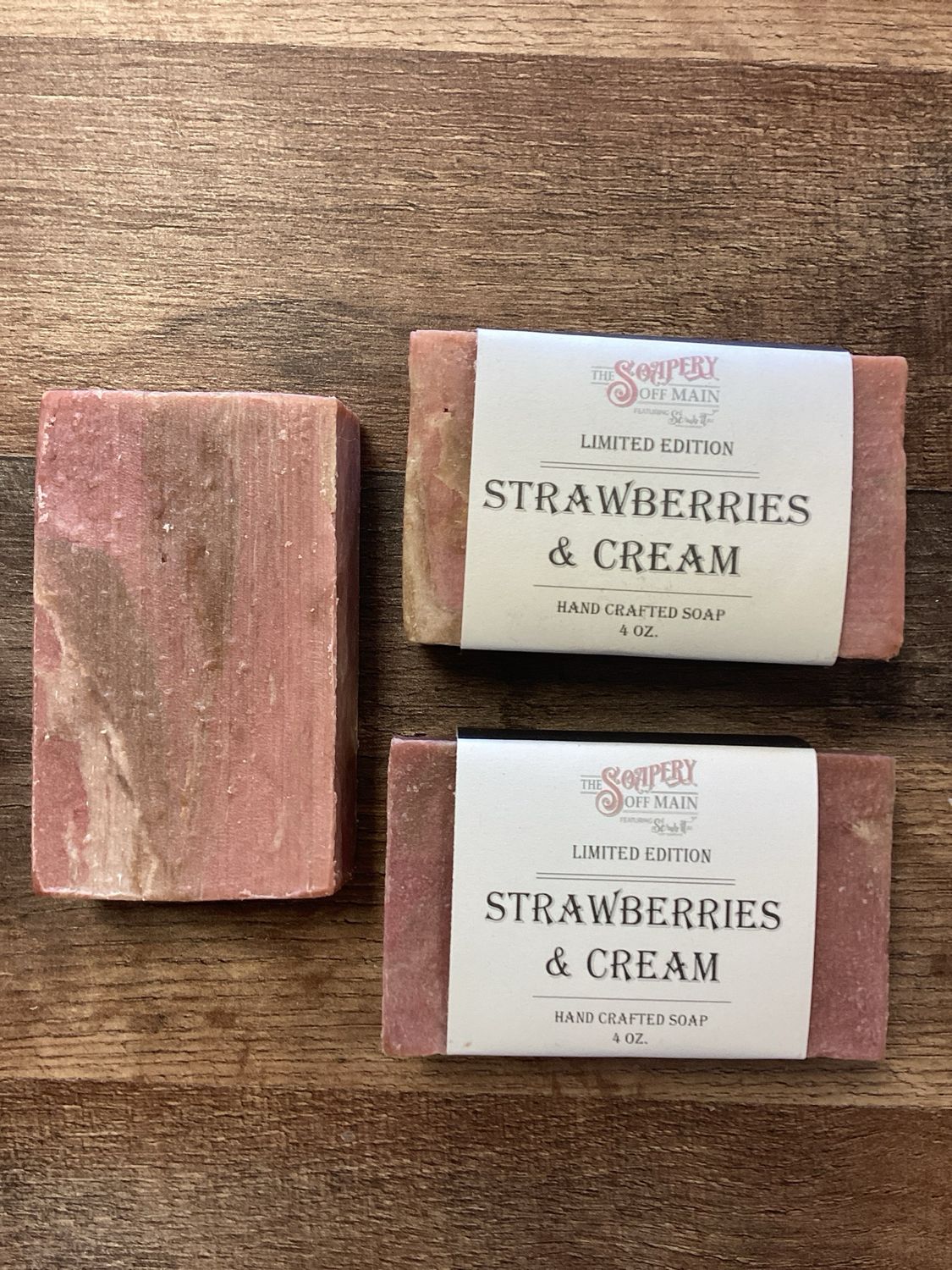 Strawberries &amp; Cream 4oz Soap