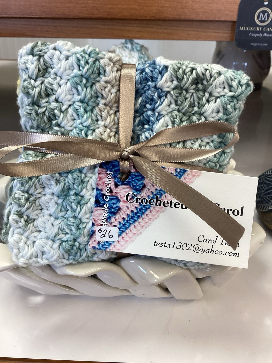Hand Crocheted Face Towels