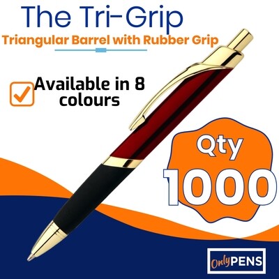 1000 x TRI-GRIP METAL PENS