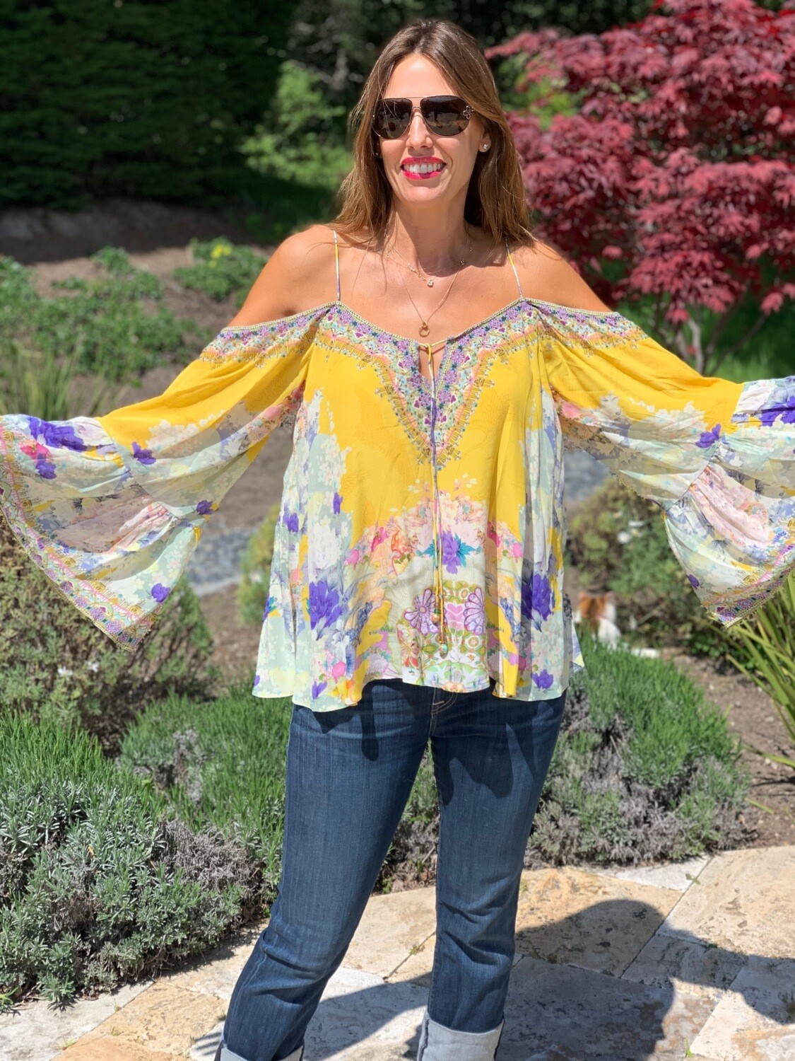 H Camille Beaded Blouse