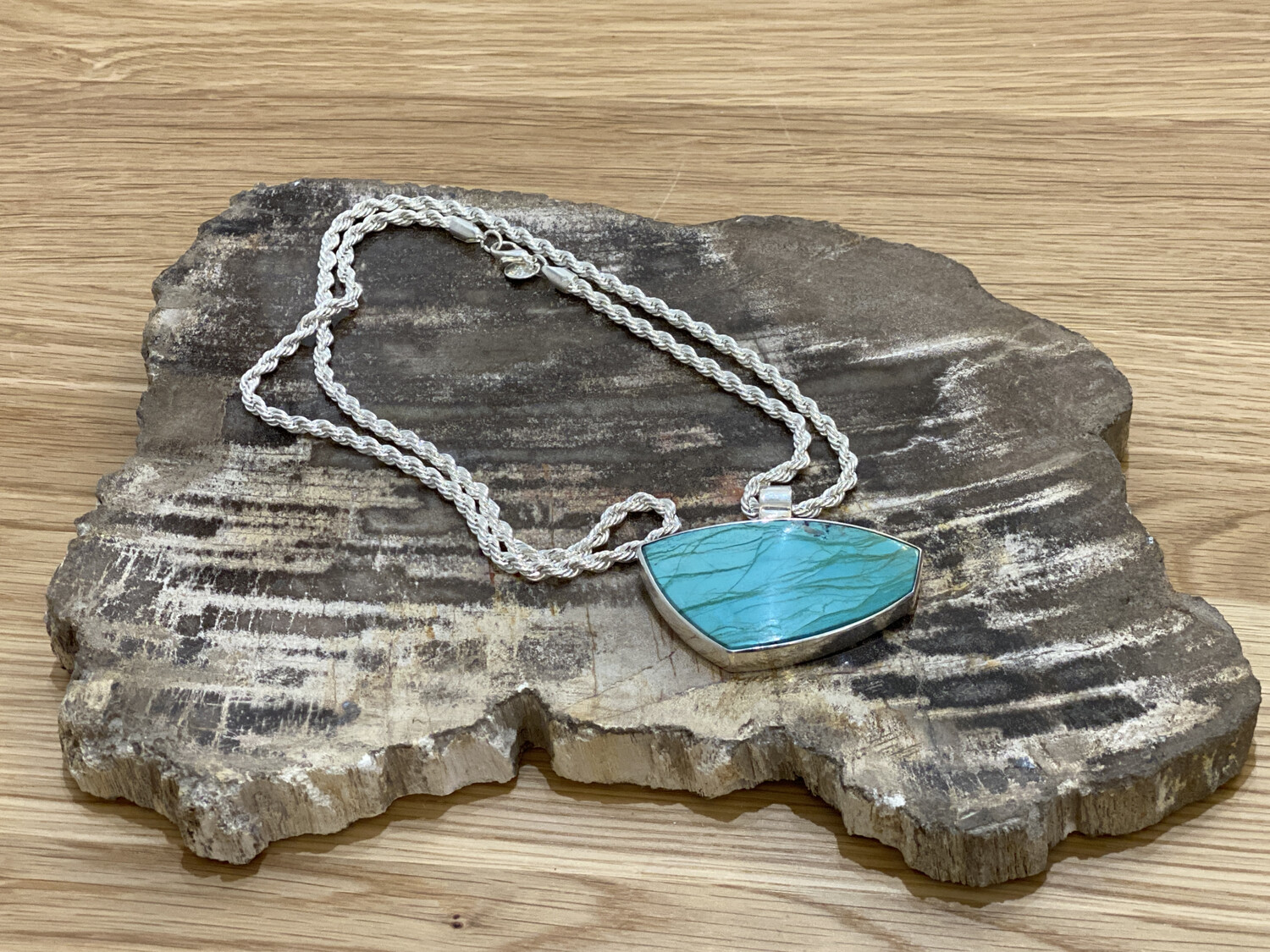 Sterling Silver Substantial Turquoise Pendant