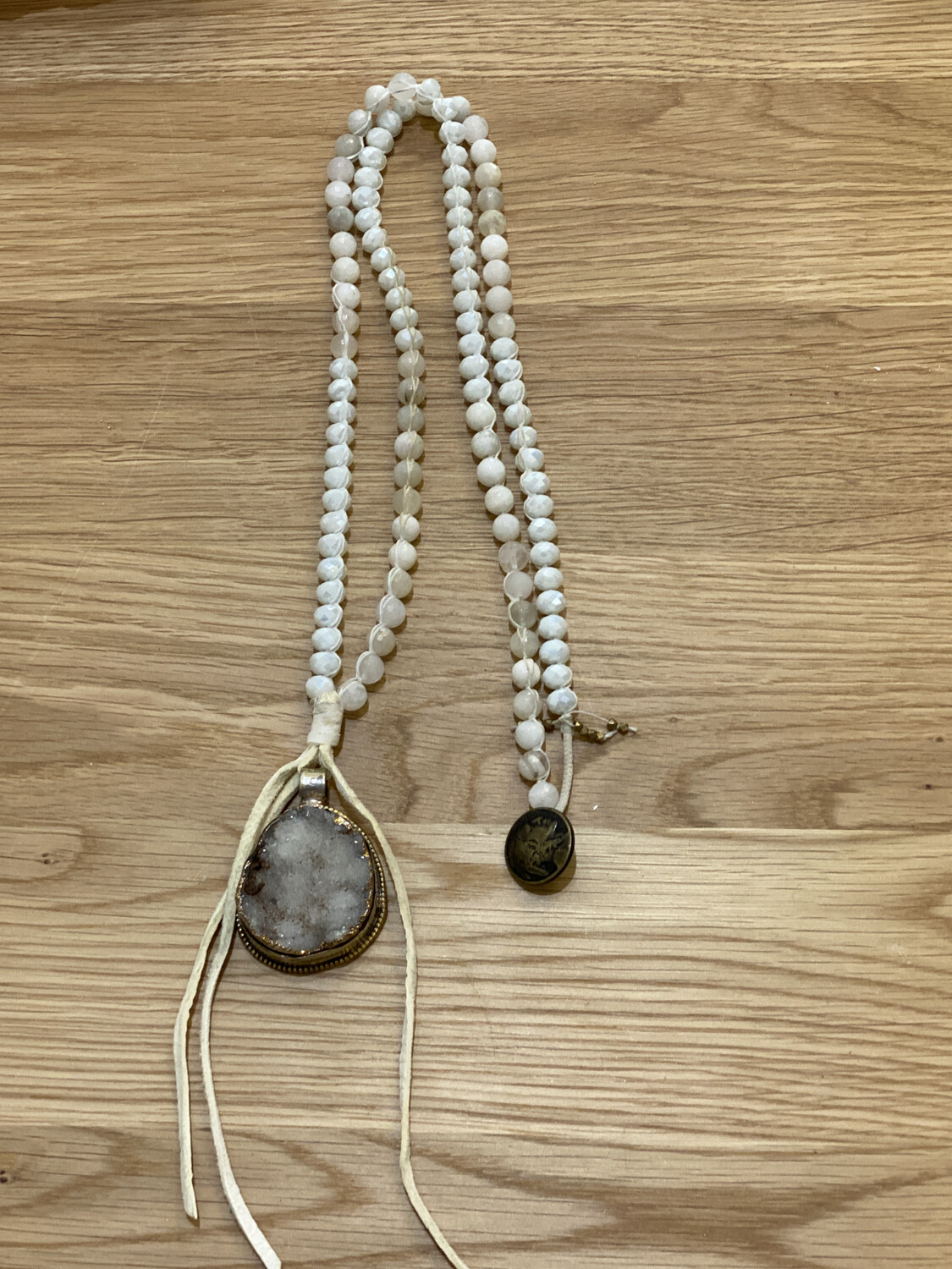 Tibetan Silver Crystal Gemstone Necklace