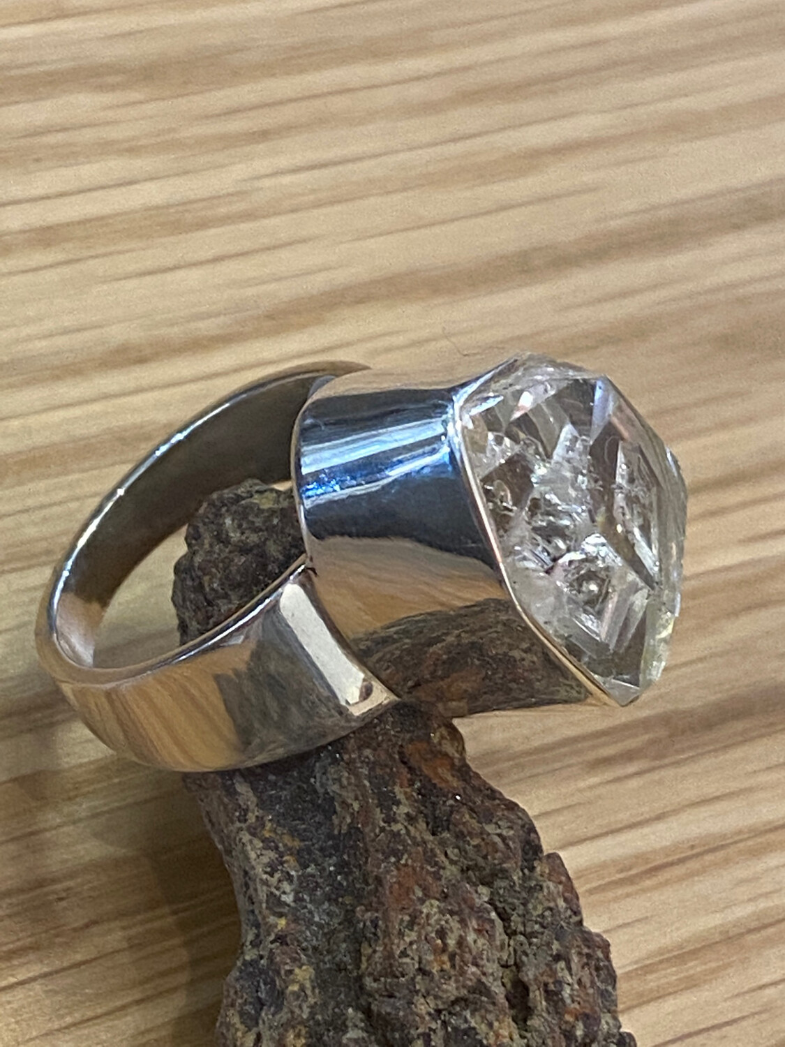 VG Strl Hercimer Diamond Sterling Silver Ring
