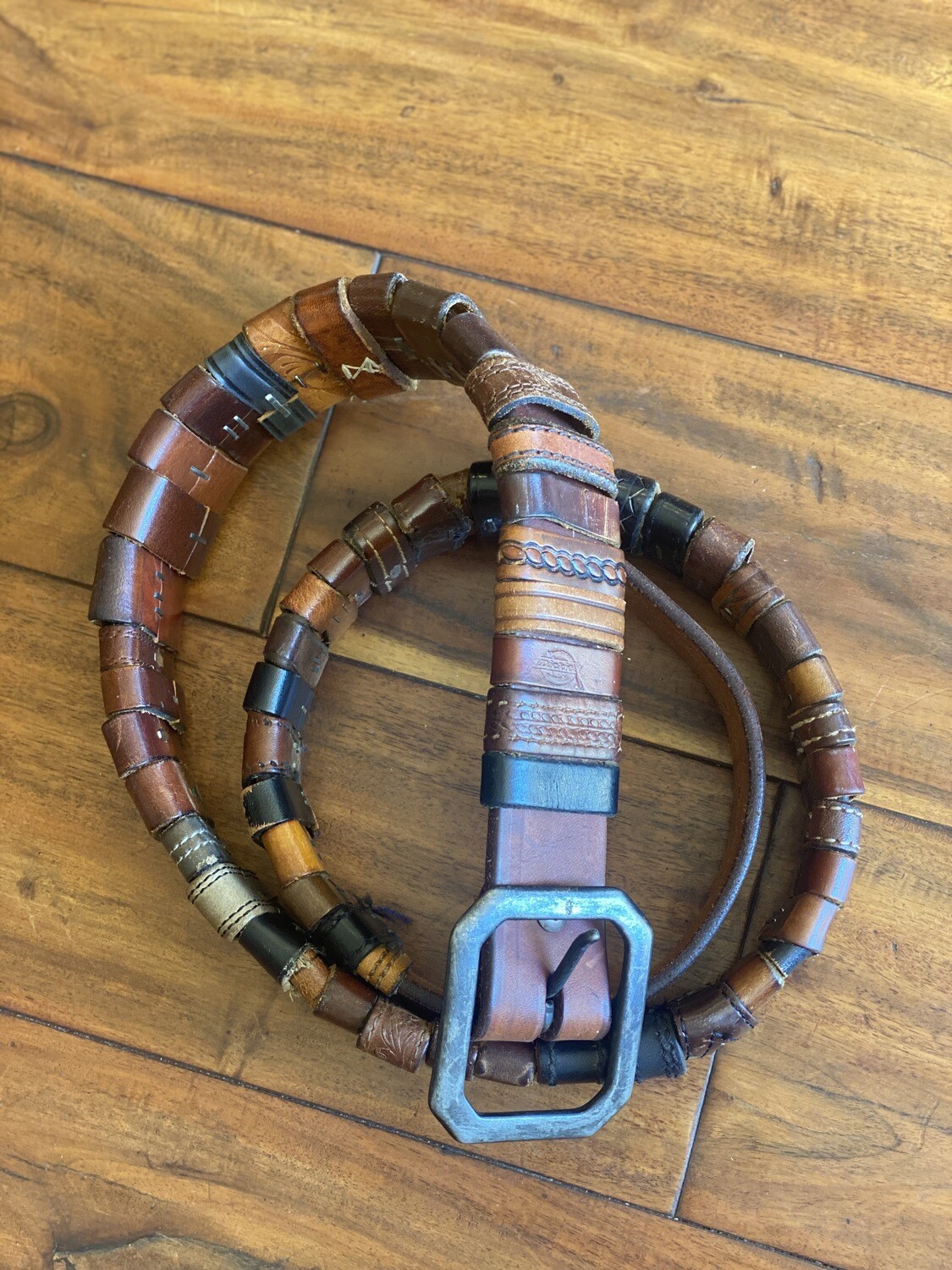 Hand-made Leather Keeper Belt One-of-a-Kind (1) Made in the U.S.A.