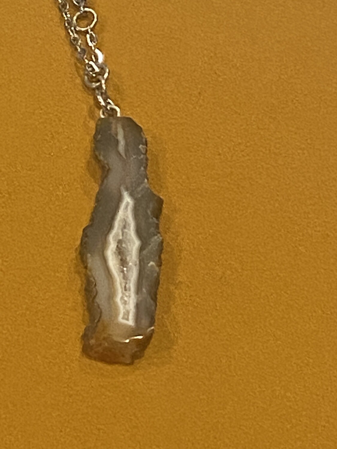 Carnelian Agate Pendant Sterling Silver Necklace