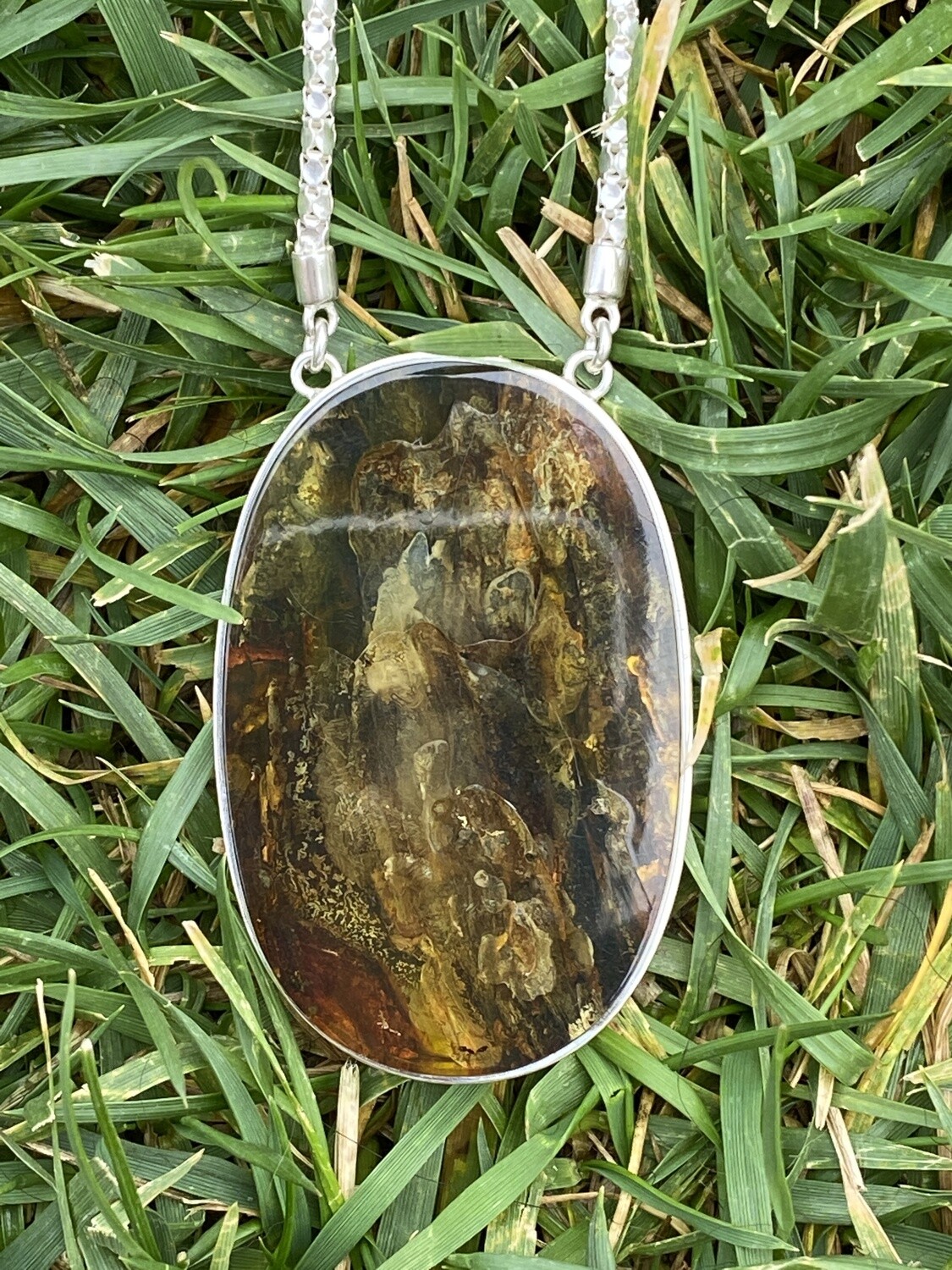 Artisan Hand-Made Amber Statement Necklace