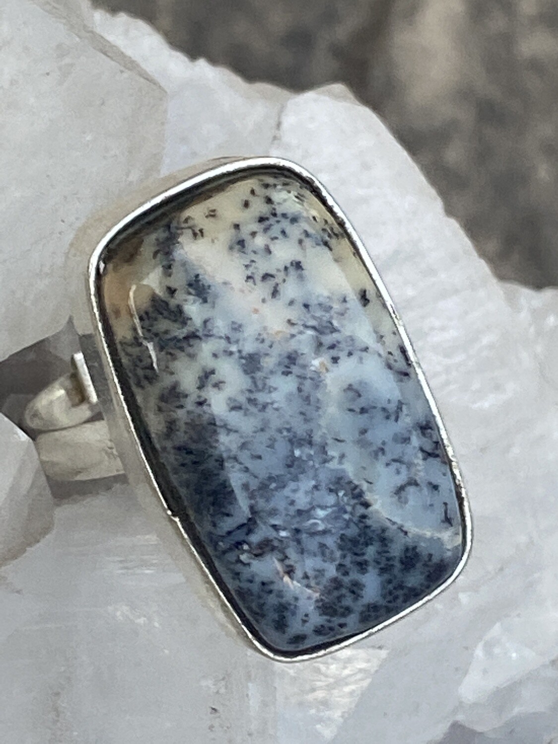 Sterling Silver Adjustable Fossil Ring