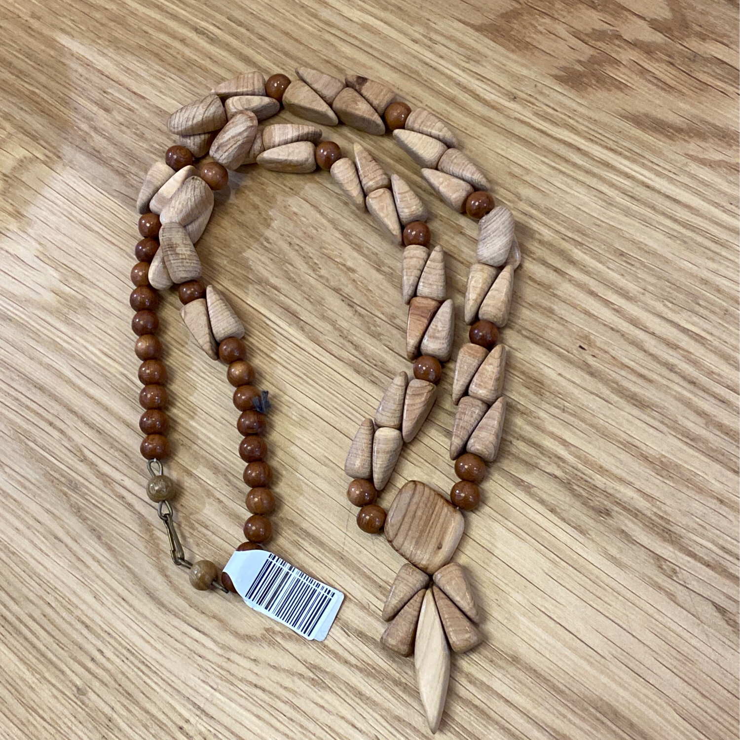 Wooden Necklace from Russia, pre-vintage