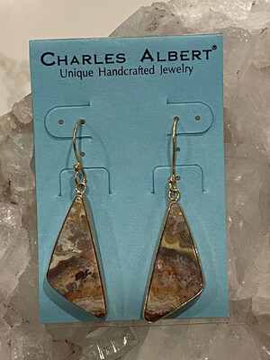 Charles Albert Alchemia Crazy Lace Agate Earrings
