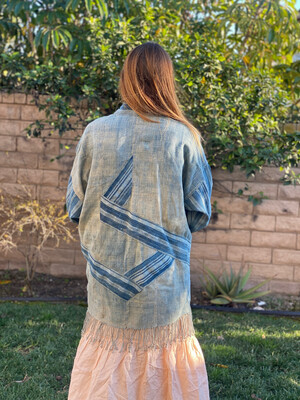 ESIAAM Vintage African Textile Jacket O/S * Made in CA