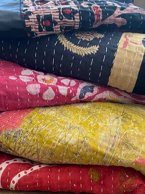 ESIAAM Kantha Quilted Blanket Throw (3)