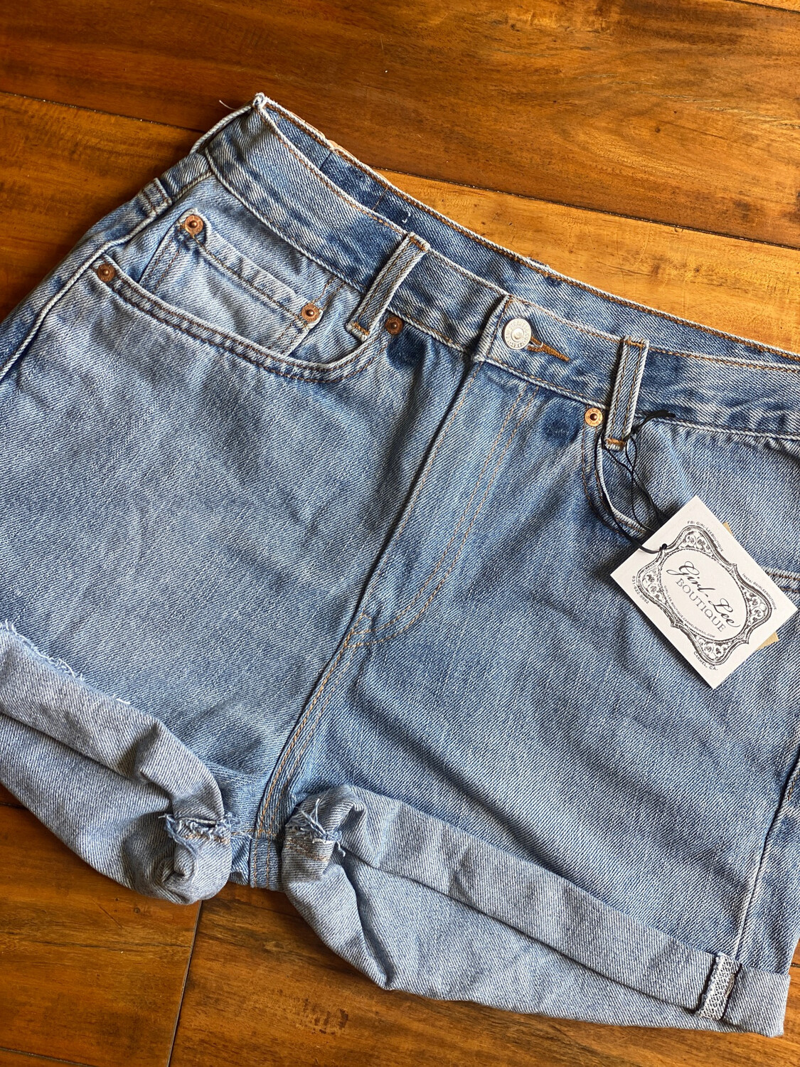 Levi's 517 Re-Done Vintage Rolled Denim Shorts, 29" Waist
