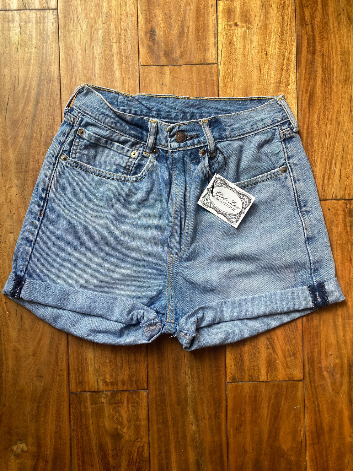 Levi's 505 Re-Done Vintage Rolled Denim Shorts, 26" Waist (1)