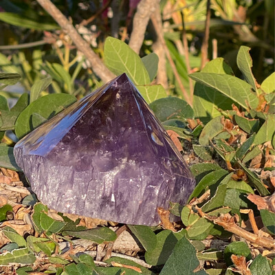 Amethyst Point Quartz Crystal, Large