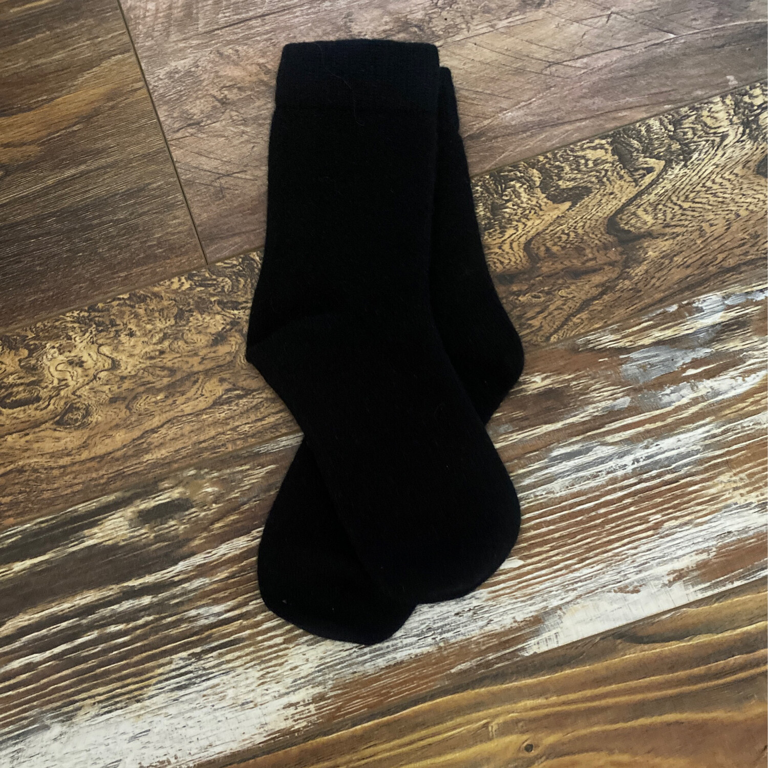 Black Pure Cashmere LUXE Socks, Black