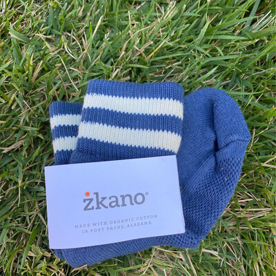 zkano Organic Cotton Socks, Navy * Made in Alabama