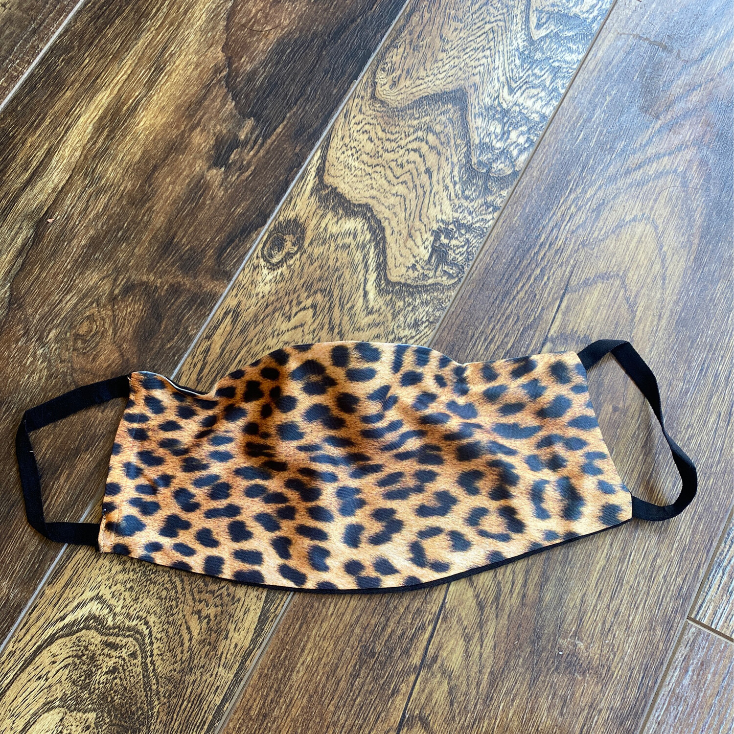 Cheetah Animal Print Mask with Wire Nose Piece