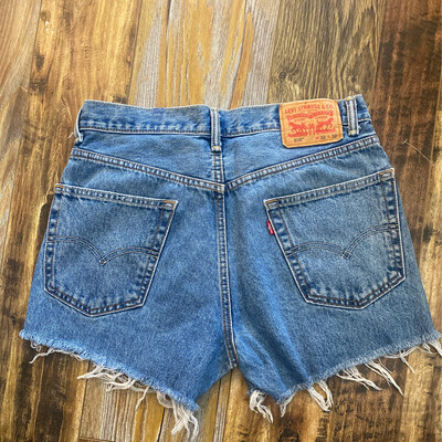 Levi's 550 Re-Done Vintage Rolled Denim Shorts, 32" Waist 32x32